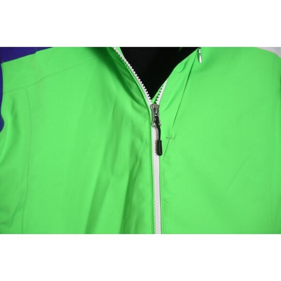 Karbon Unisex Size 14 Snowboard Ski Jacket Zip Bright Green Purple - Picture 5 of 15